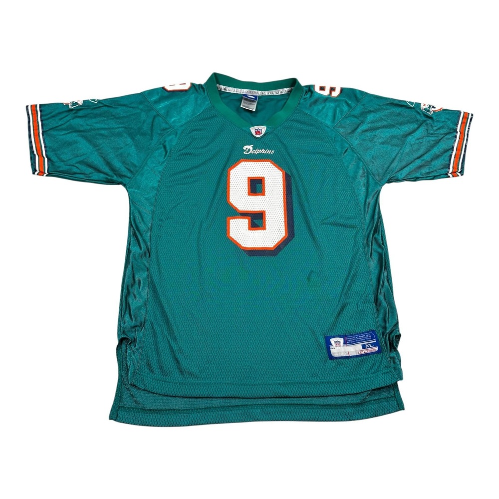Miami Dolphins Football Jersey Youth XL Green NFL Reebok Fiedler 9 On Field